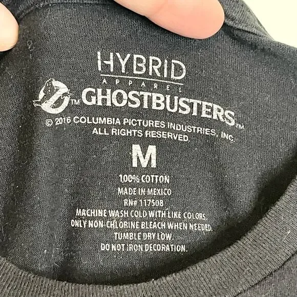Hybrid Apparel Men's Ghostbusters Who You Gonna Call Logo Quote T-Shirt Medium - Picture 6 of 11